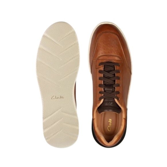 Men\'s Clarks Sprint Lite Lace Oxford in Tan Leather. 26158343 main image 7